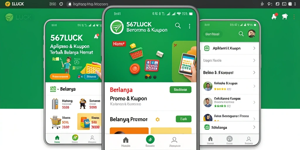 Screenshot antarmuka 567LUCK menampilkan berbagai promo dan kupon.