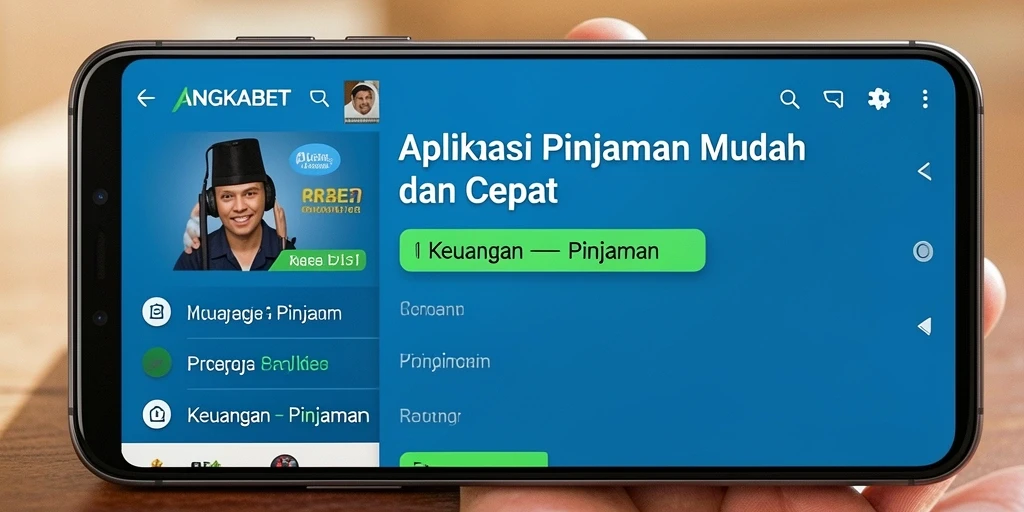 Tampilan antarmuka utama aplikasi ANGKABET untuk pinjaman.