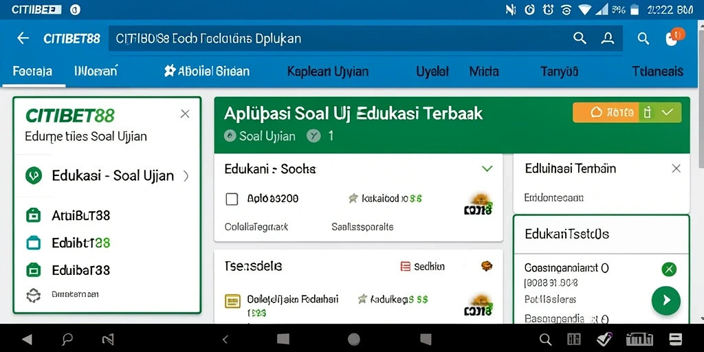 Tampilan antarmuka aplikasi CITIBET88 yang interaktif dan edukatif.
