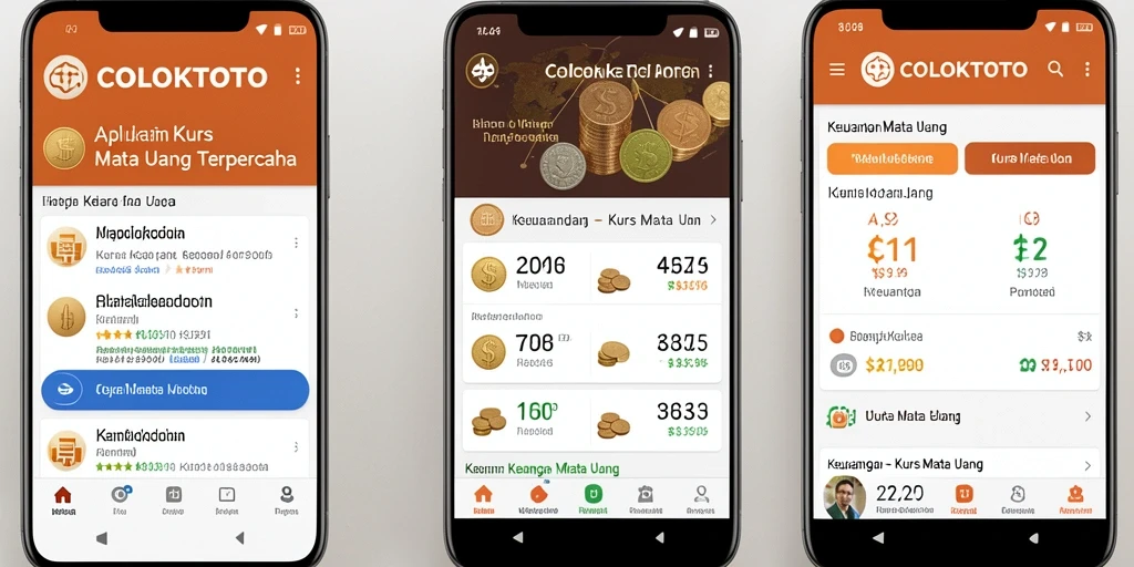 Antarmuka COLOKTOTO yang sederhana dan informatif untuk Kurs Mata Uang.