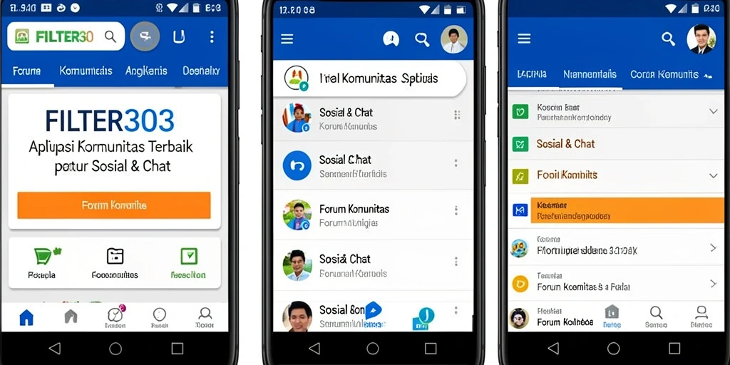 Antarmuka FILTER303 yang menarik untuk Forum Komunitas.