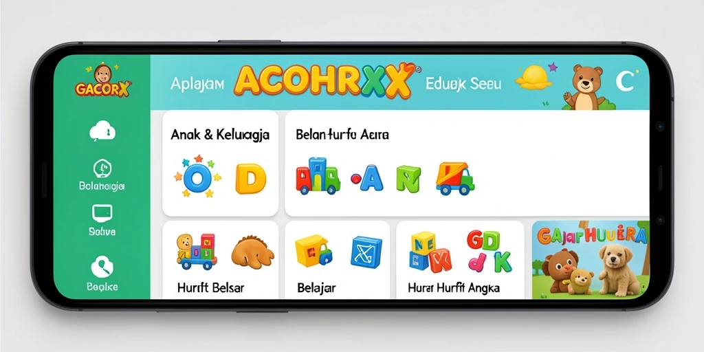 Tampilan antarmuka GACORX yang cerah dan menarik.