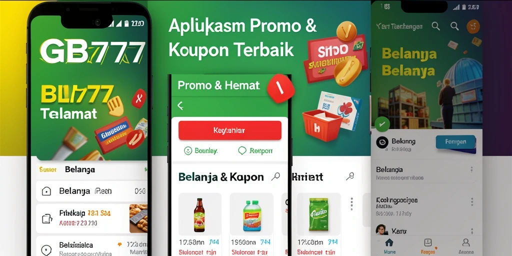 Antarmuka GB777 yang menarik dengan berbagai kupon dan promo.