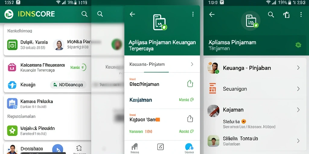 Antarmuka aplikasi IDNSCORE yang intuitif dan mudah digunakan.