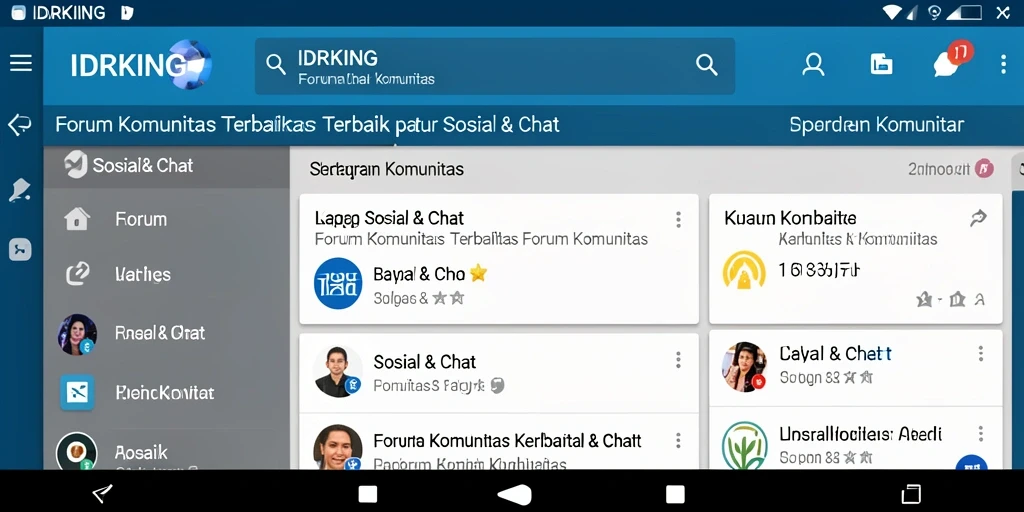 Tampilan antarmuka pengguna IDRKING dalam Forum Komunitas.