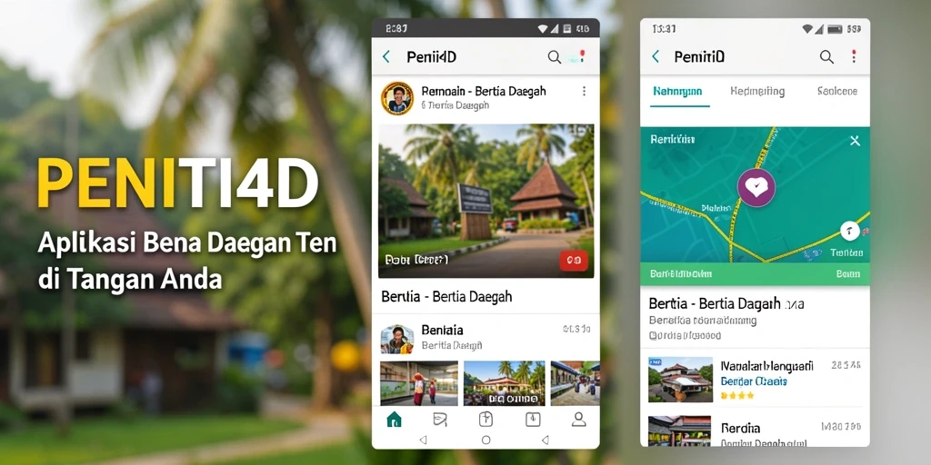 Tampilan antarmuka utama aplikasi PENITI4D yang menarik dan informatif.