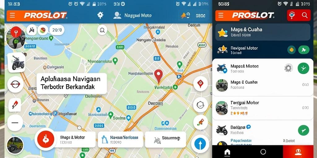 Antarmuka aplikasi PROSLOT untuk navigasi motor yang intuitif.