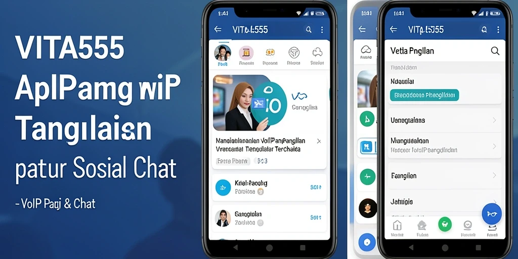 Antarmuka pengguna VITA555 yang sederhana dan intuitif untuk VoIP Panggilan.